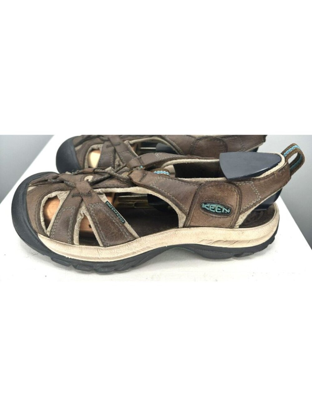 KEEN Newport Leather Sandals Womens 6 Brown Waterproof Hiking Closed Toe Comfort - Picture 3 of 10